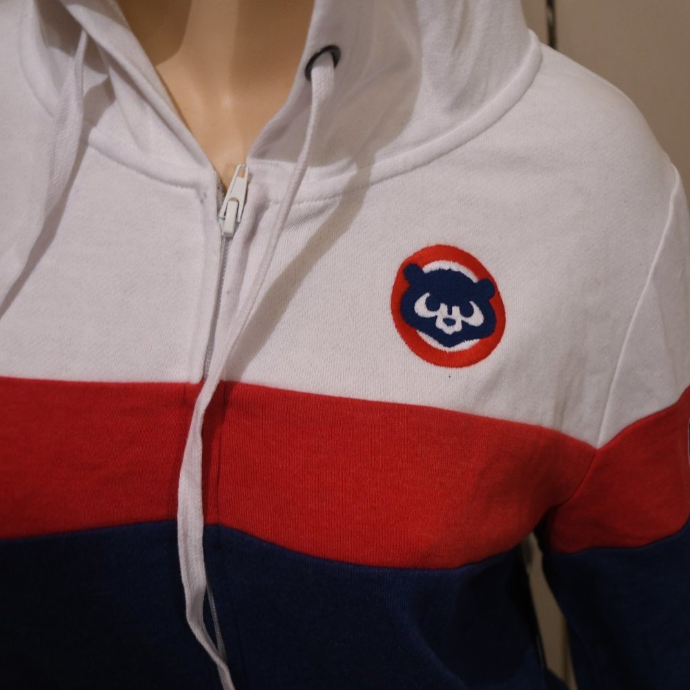 Chicago Cubs New Era Women’s Size Sm Bi Blend Fleece Full-Zip Hoodie New w Tags - Picture 2 of 7